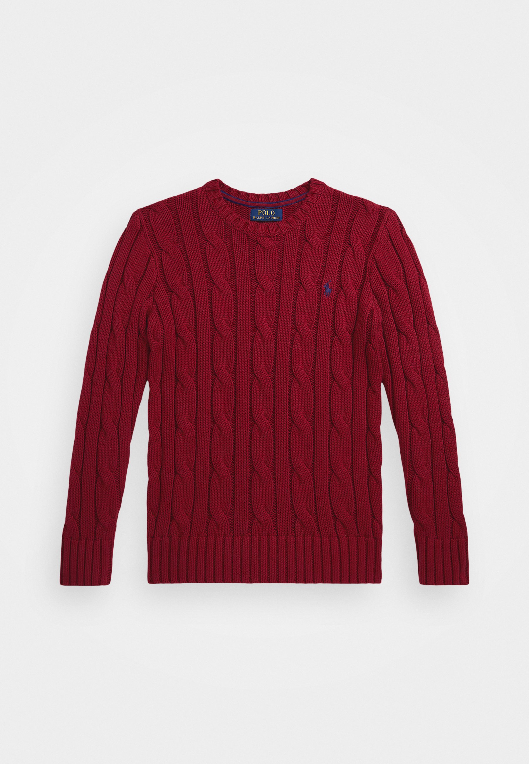 Polo Ralph Lauren CABLE-KNIT COTTON SWEATER Jumper holiday red