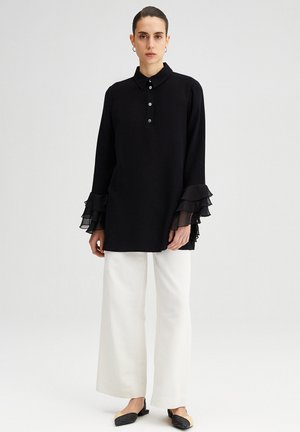 FRILLY ARMED  - Tunic - black