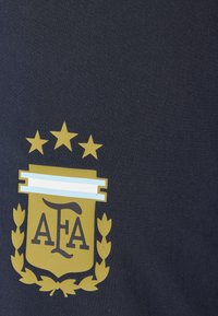 Ύφασμα σε ναυτικό μπλε με χρυσό έμβλημα που απεικονίζει στεφάνι δάφνης, πέντε αστέρια και το κείμενο «AFA» σε καλλιγραφικό στυλ.