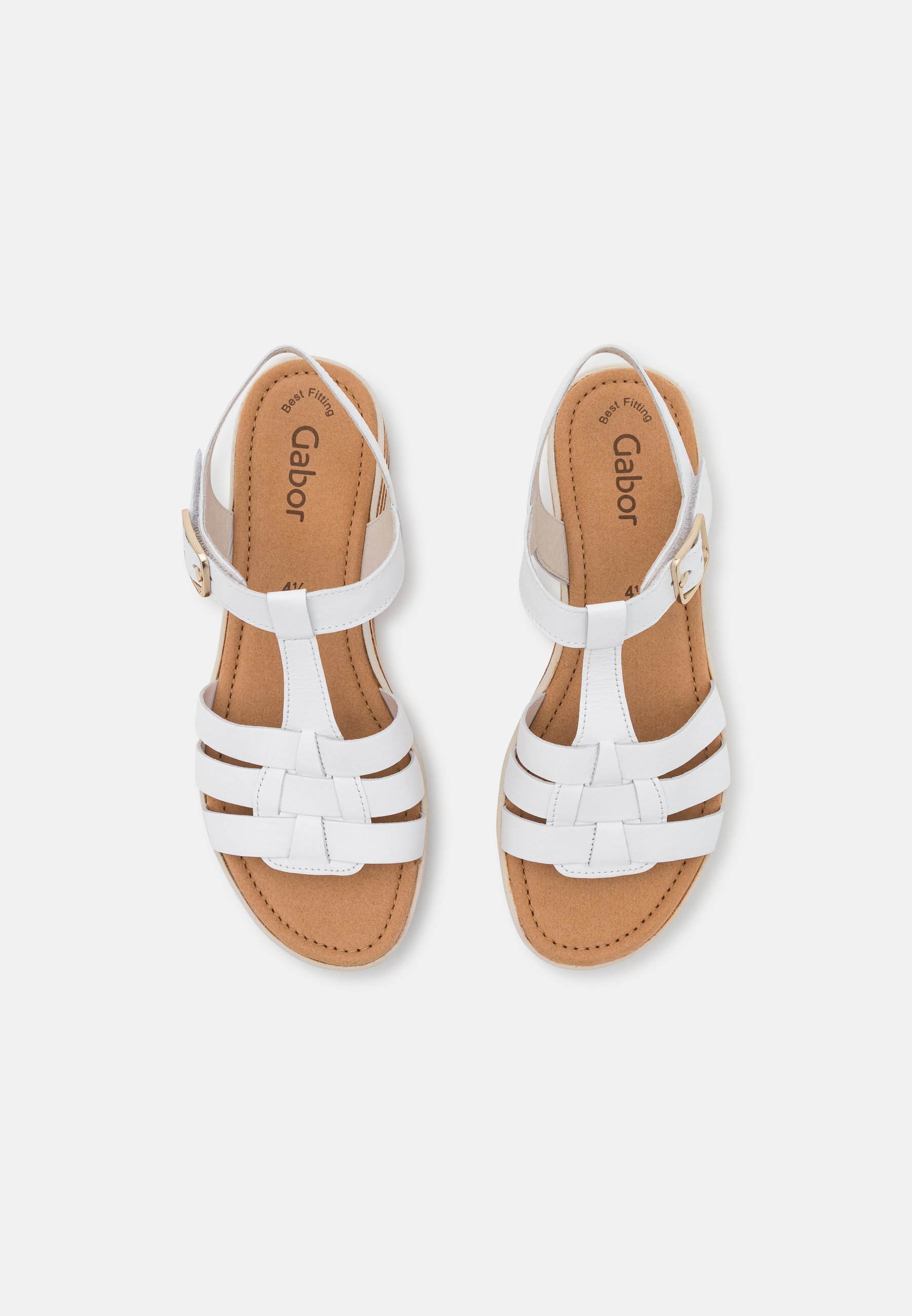Gabor Sandalen met plateauzool - weiß/wit - Zalando.nl