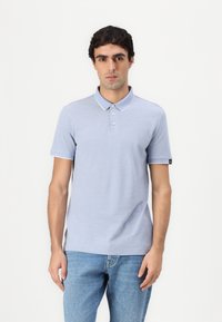 TOM TAILOR DENIM POLO WITH TIPPING - Polo - brunnera blue