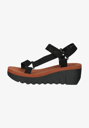 Fly London Sandalias con plataforma - black