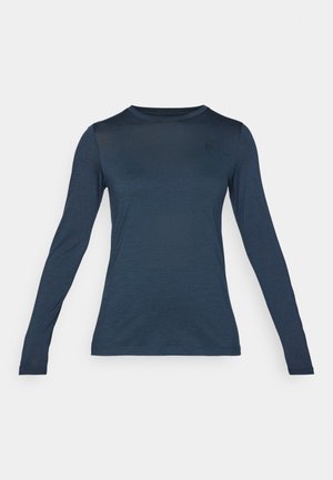 Fjällräven ABISKO WOOL LS W - Long sleeved top - dark navy