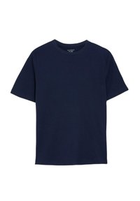 T-shirt Basique Garçon Marks And Spencer - Bleu - Col Rond - 100% Coton - Taille 10-11 Ans