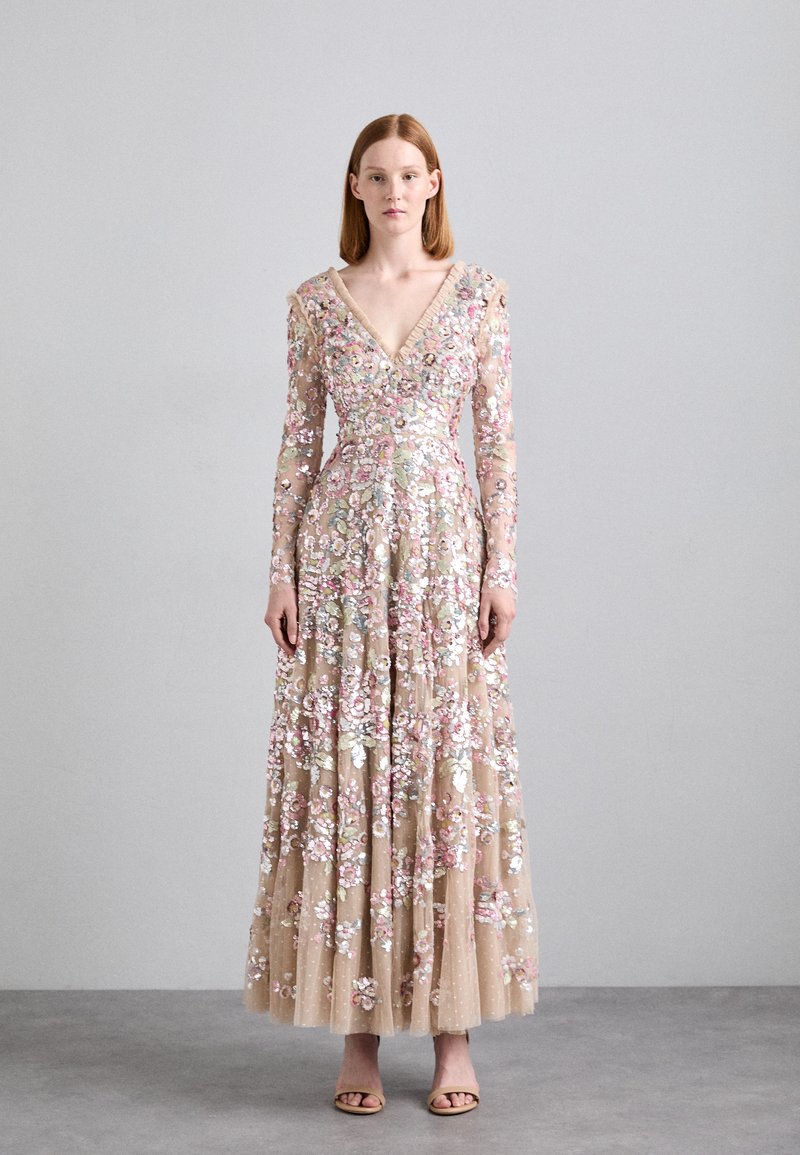 Needle & Thread SEQUIN PARADISE LONG SLEEVE GOWN - Occasion wear - sand