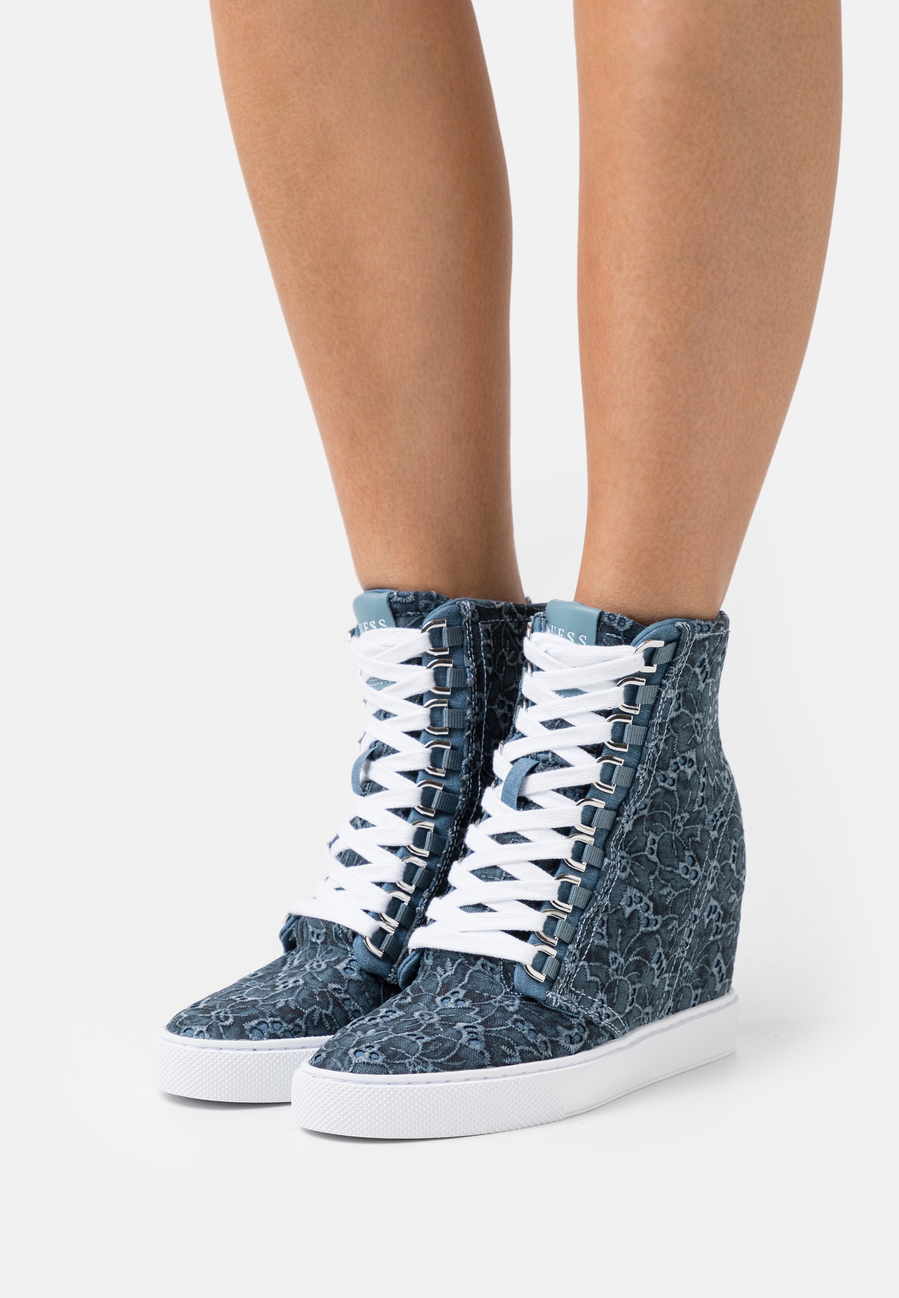 guess denim trainers