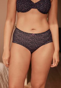 Next NO VPL BACK THREE PACK - Kalhotky - mauve purple spot print black pink