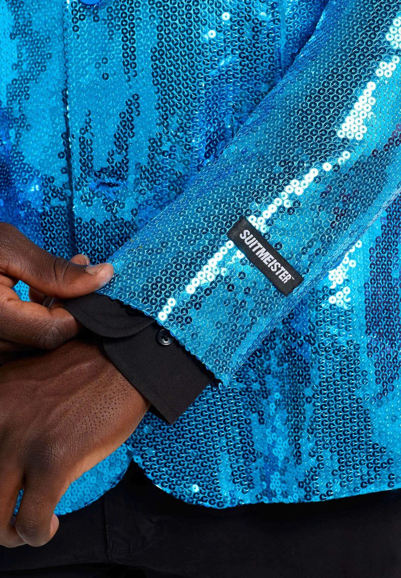 Giacca Uomo Con Paillettes E Motivi Colorati - Blazer Elegante Per Feste E Matrimoni - Foto 2