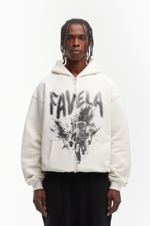 ASTRONAUT FRONTZIP UNISEX - Zip-up sweatshirt - vanilla