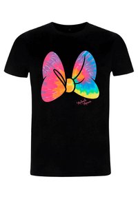 Disney MICKEY & FRIENDS TIE DYE BOW - Camiseta estampada - black