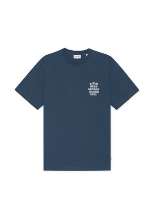 Les Deux, CERAMIC - T-shirt imprimé - dark denim blue