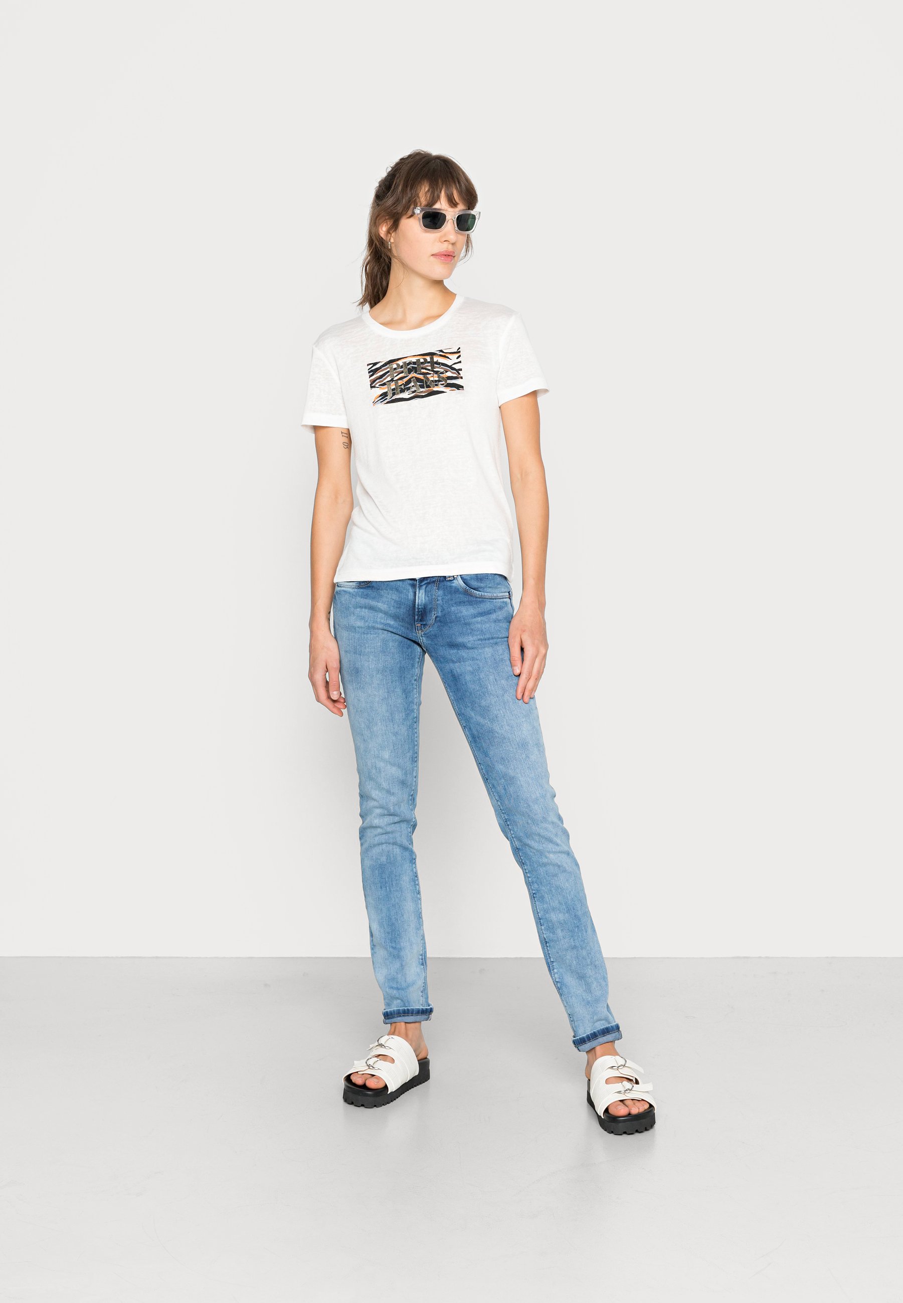 Pepe Jeans CAITLIN - T-shirt con stampa - white/bianco - Zalando.it