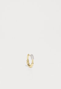SMALL PAVÉ STAPLE HOOP - Viens auskars - yellow gold-coloured
