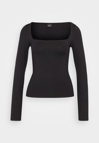 SQUARE NECK - Topper langermet - black