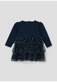 s.Oliver VOLANTS - Jerseykleid - navy