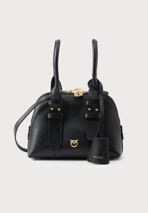 BOWLING BAG ZIP MINI - Taška s příčným popruhem - nero limousine/matt gold-coloured