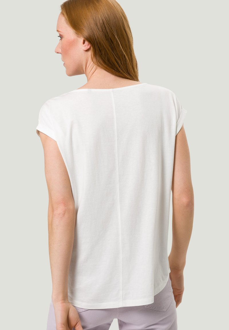 Damen Kleider | zero MIT METALLIC PRINT T-Shirt print offwhite/weiß - XR11400 Damen Kleider | zero MIT METALLIC PRINT T-Shirt print offwhite/weiß - XR11400