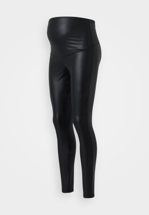 ONLY MATERNITY OLMCOOL COATED - Leggingsit - black