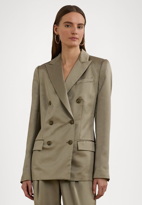 DOUBLE BREASTED CHARMEUSE BLAZER - Blazer