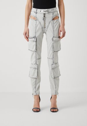 WOMENS TROUSERS - Vaqueros pitillo - perla