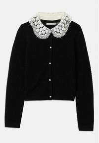 CARSON W COLLAR - Kardigán - black