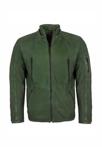 Lederjacken24 ZACK - Leather jacket - dunkelgrün