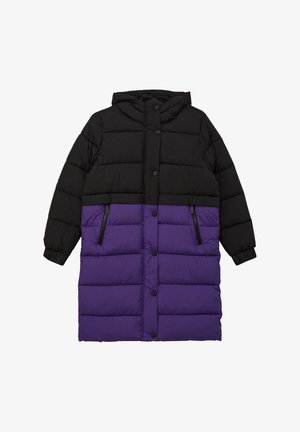 s.Oliver, STEPP MIT COLOUR BLOCKING - Winter coat - schwarz