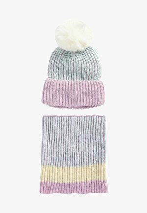 Next SET - Pirštinės - lilac purple mint green colourblock