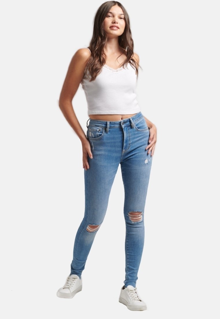 Superdry & Co Jeans Skinny Fit lichtblauw Superdry & Co Jeans Skinny Fit lichtblauw