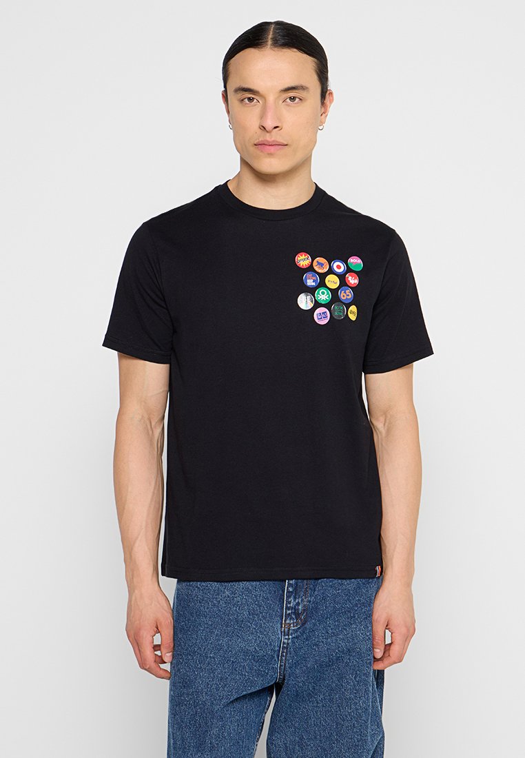 United Colors of Benetton T-shirt print zwart