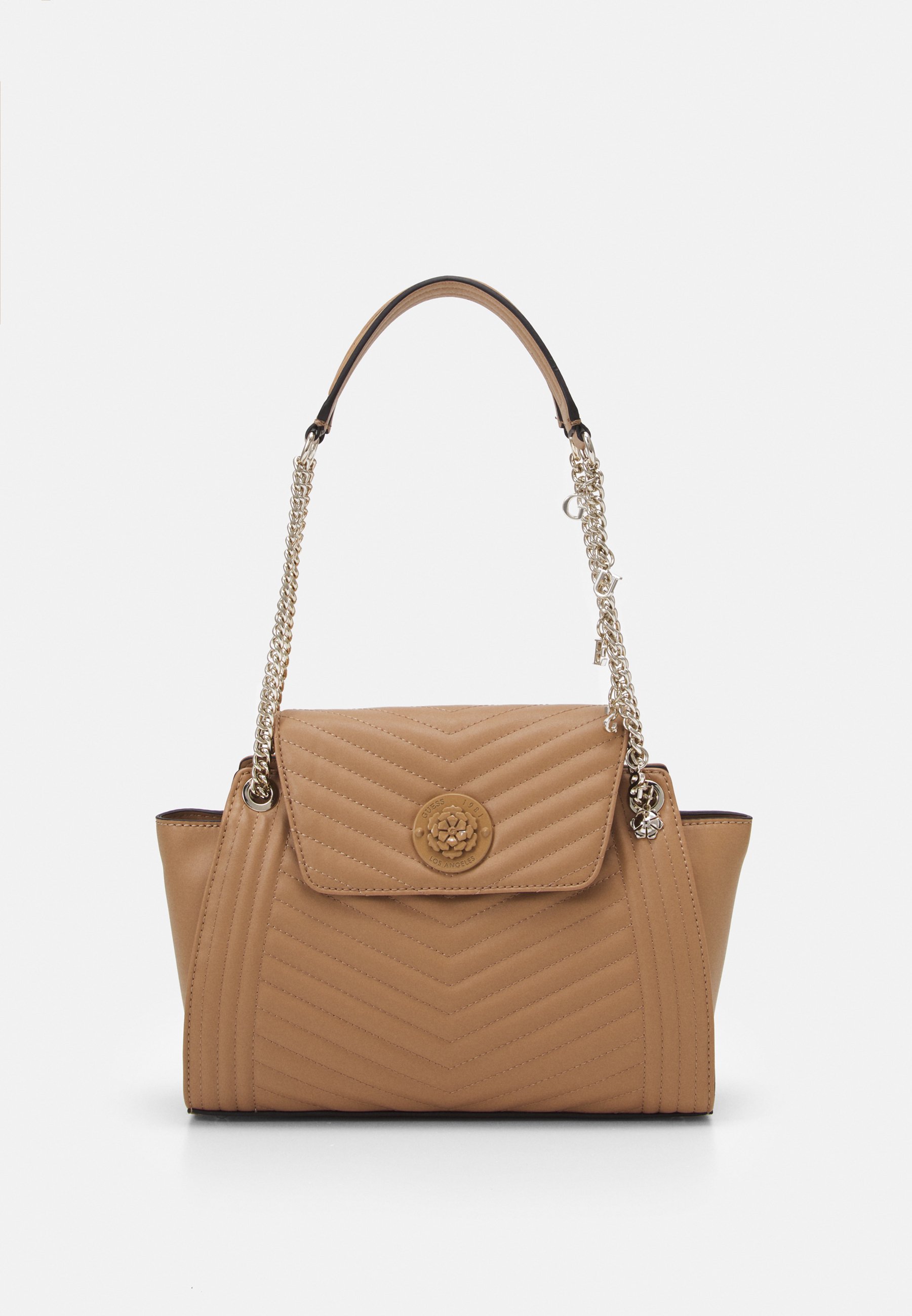 beige satchel handbag