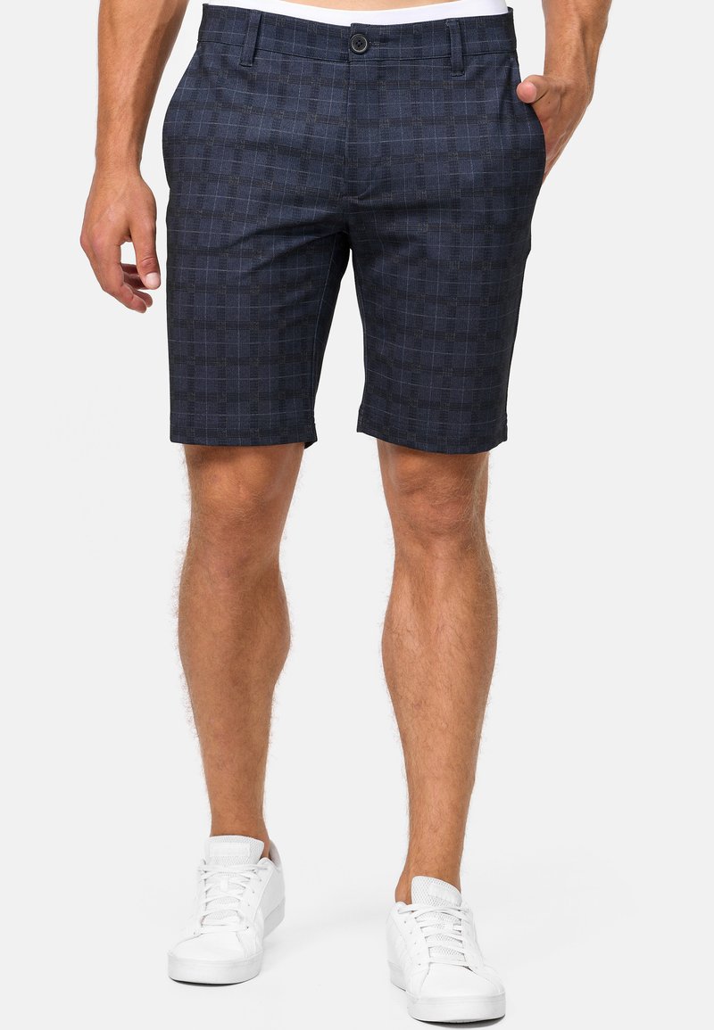 INDICODE JEANS AALBORG - Kratke hlače - navy check