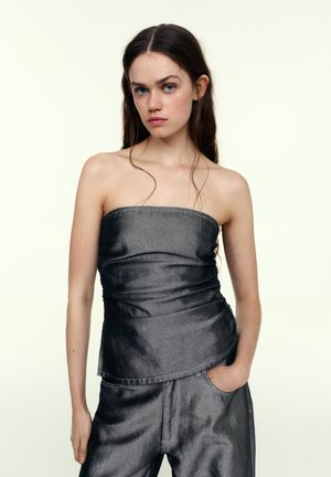 STRAPLESS  - Top - silver-coloured