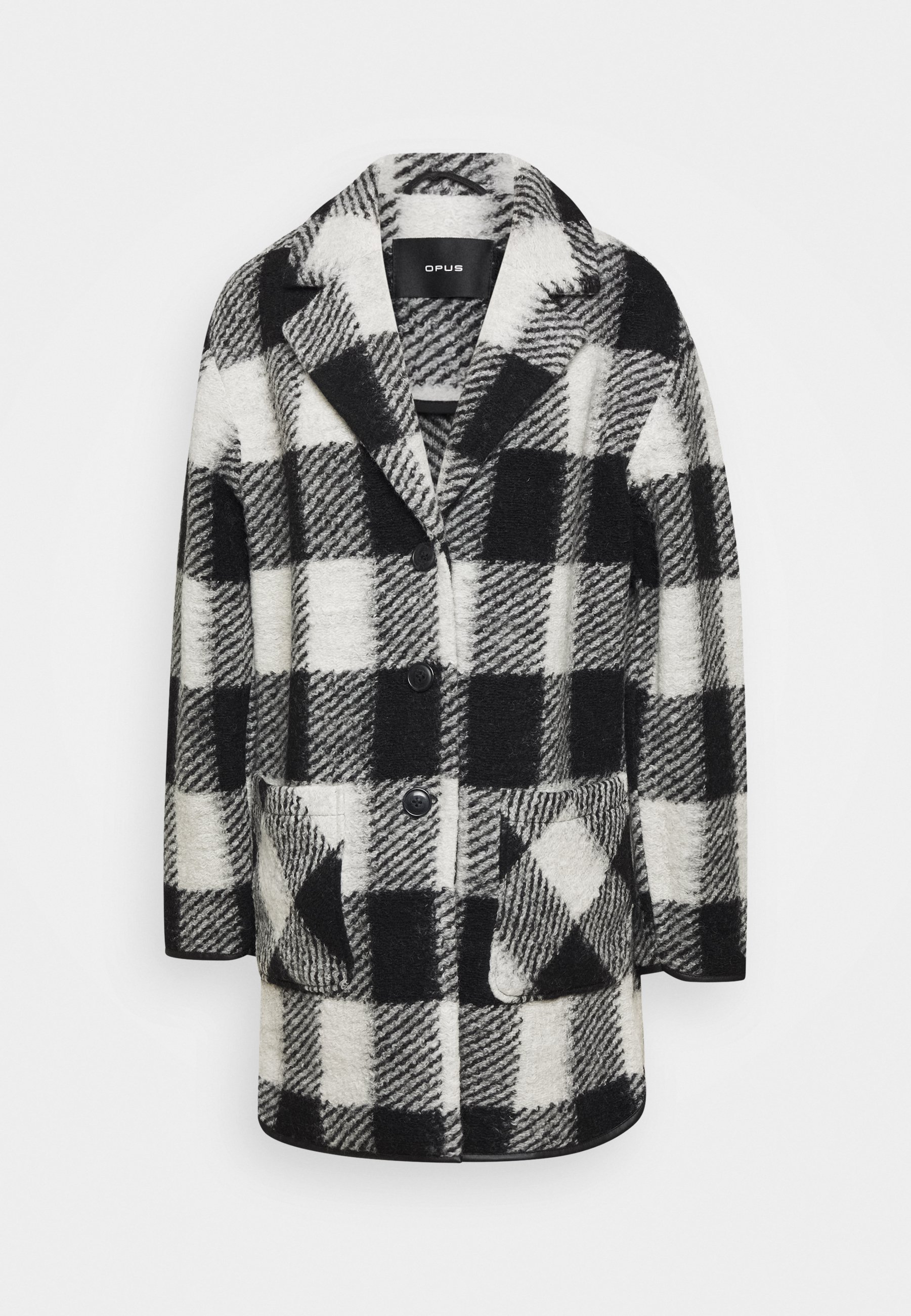 Opus Halilo Wollmantel Klassischer Mantel Black Schwarz Zalando De