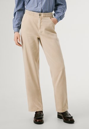 SAURA LONG - Straight leg jeans - stone beige