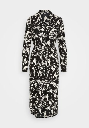 Vero Moda VMEASY LONG V NECK SHIRT DRESS - Maksikleit - black cila