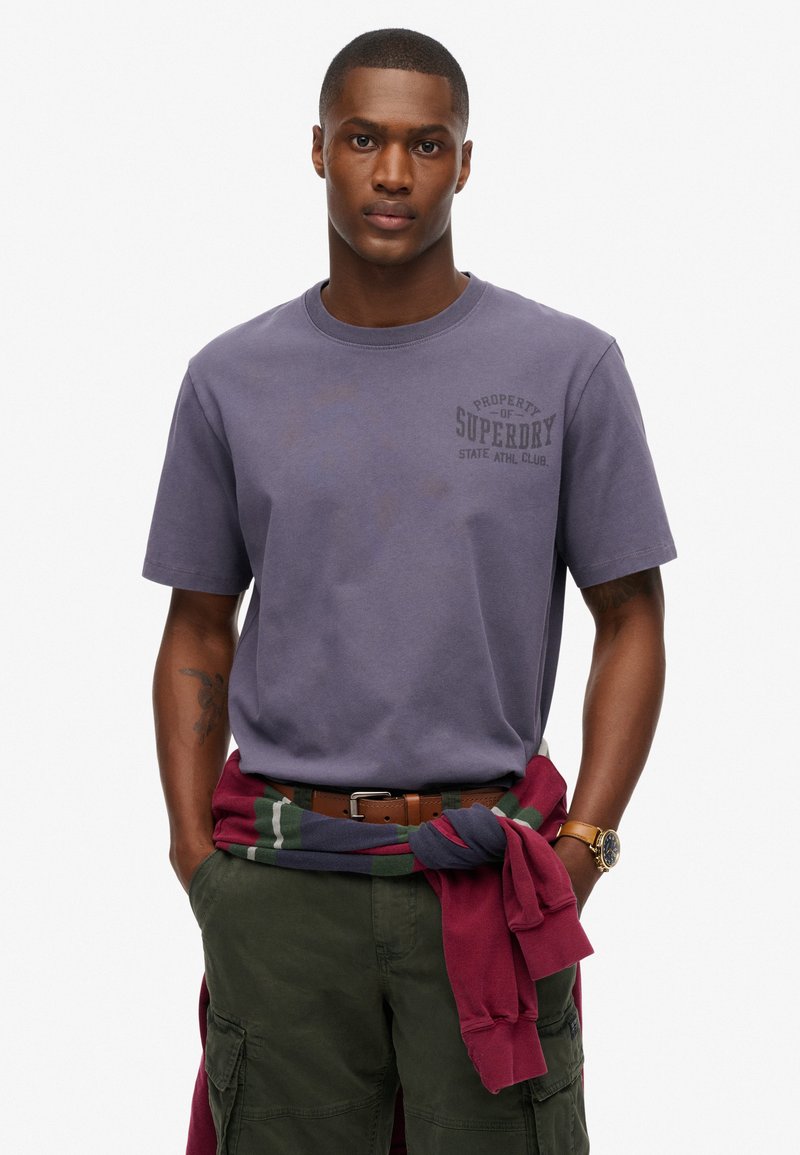 Superdry & Co ATHLETIC ESSENTIAL GRAPHIC - Camiseta estampada - greystone