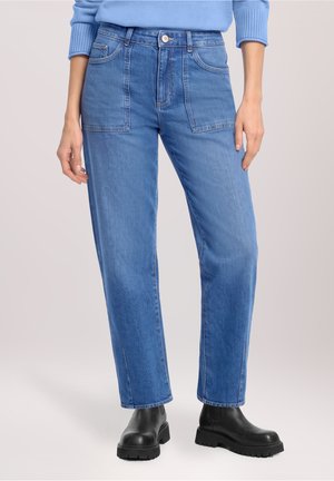 Betty & Co, BETTY & CO MIT WASCHUNG CROPPED-JEANS - Jean droit - blau