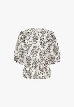 Fransa, FRARIANA SH 10 - Bluse - boho muse white w. black