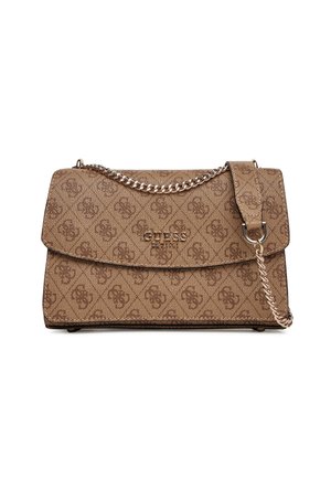 CALISTA CONVERTIBLE XBODY FLAP - Cross body bag - latte logo