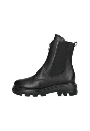 Enkellaarsjes met plateauzool - maincalf black