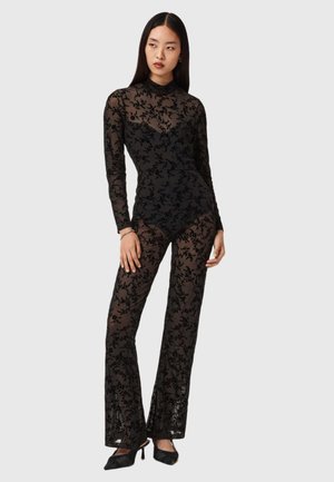 AllSaints RYLEE FLOCK CATSUIT - Kezeslábas - black