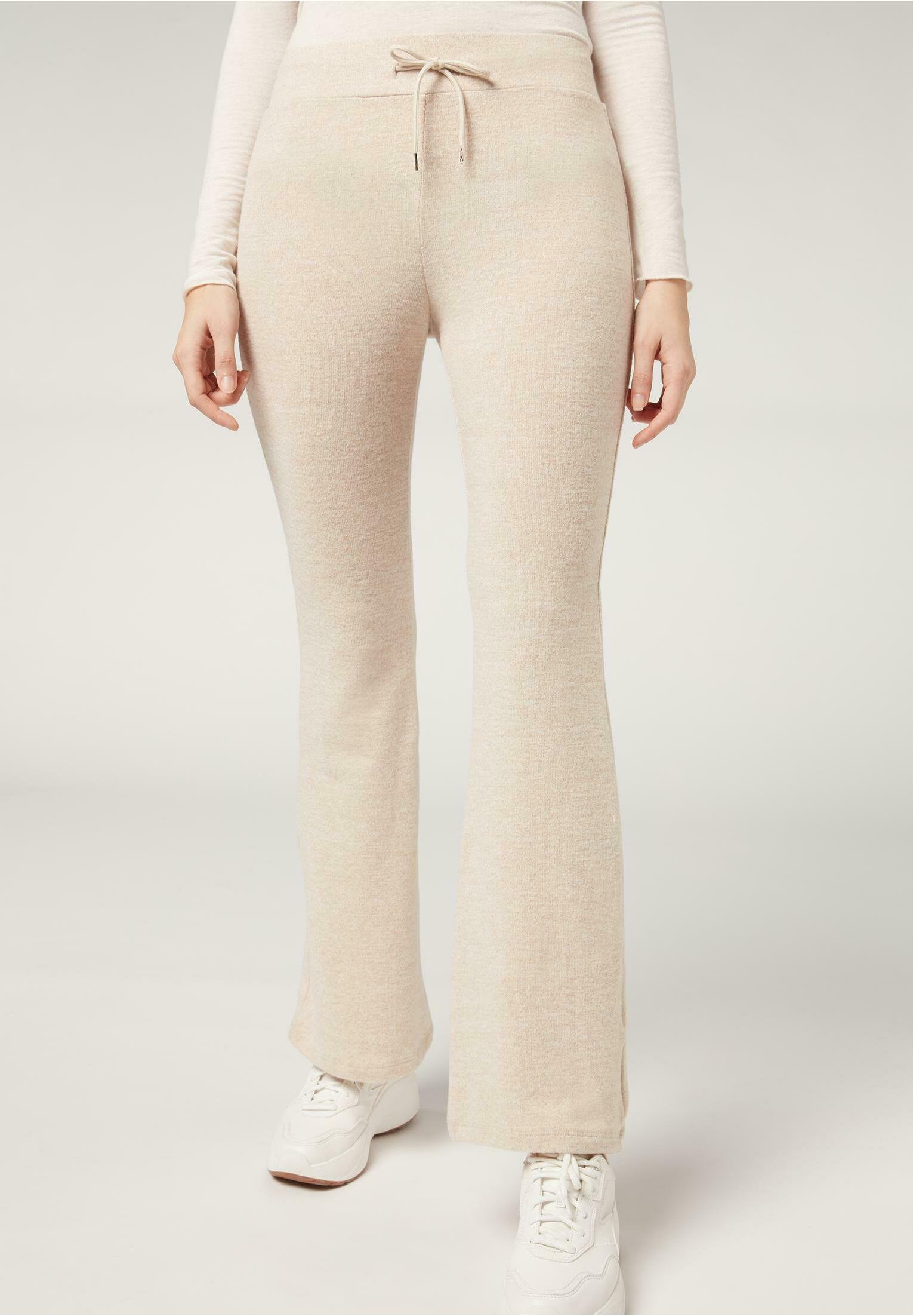 Calzedonia Leggings - Trousers - naturale melange/mottled beige - Zalando.de