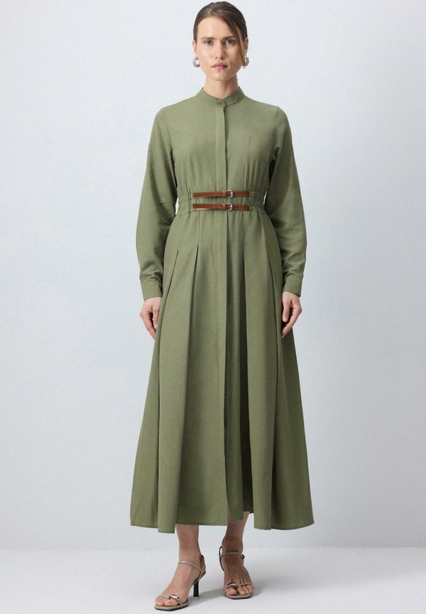 WAIST BELTED - Maxikleid - khaki