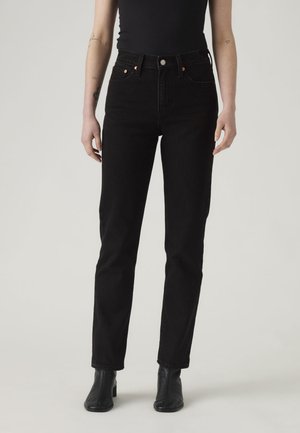 WEDGIE SLIM - Prigludę džinsai - black denim