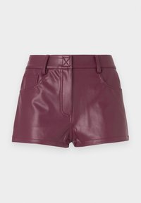 HIGH WAIST JEAN SHORT - Šortky - plum