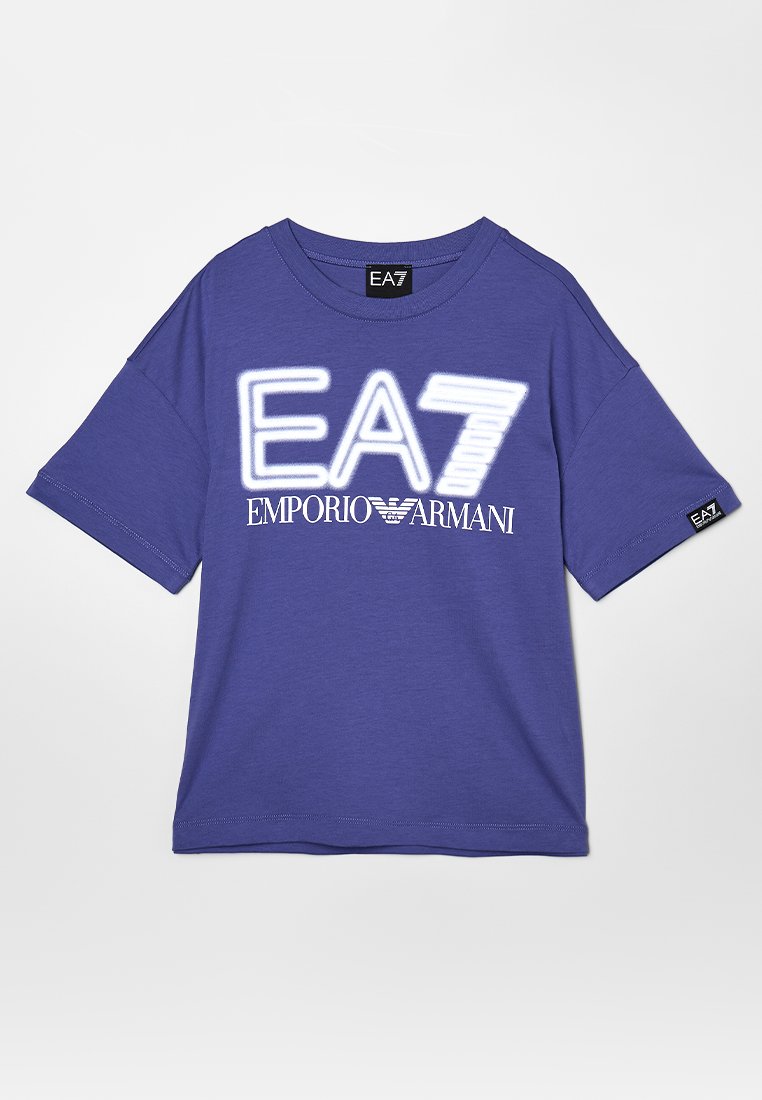 EA7 Emporio Armani T-shirt print blauw
