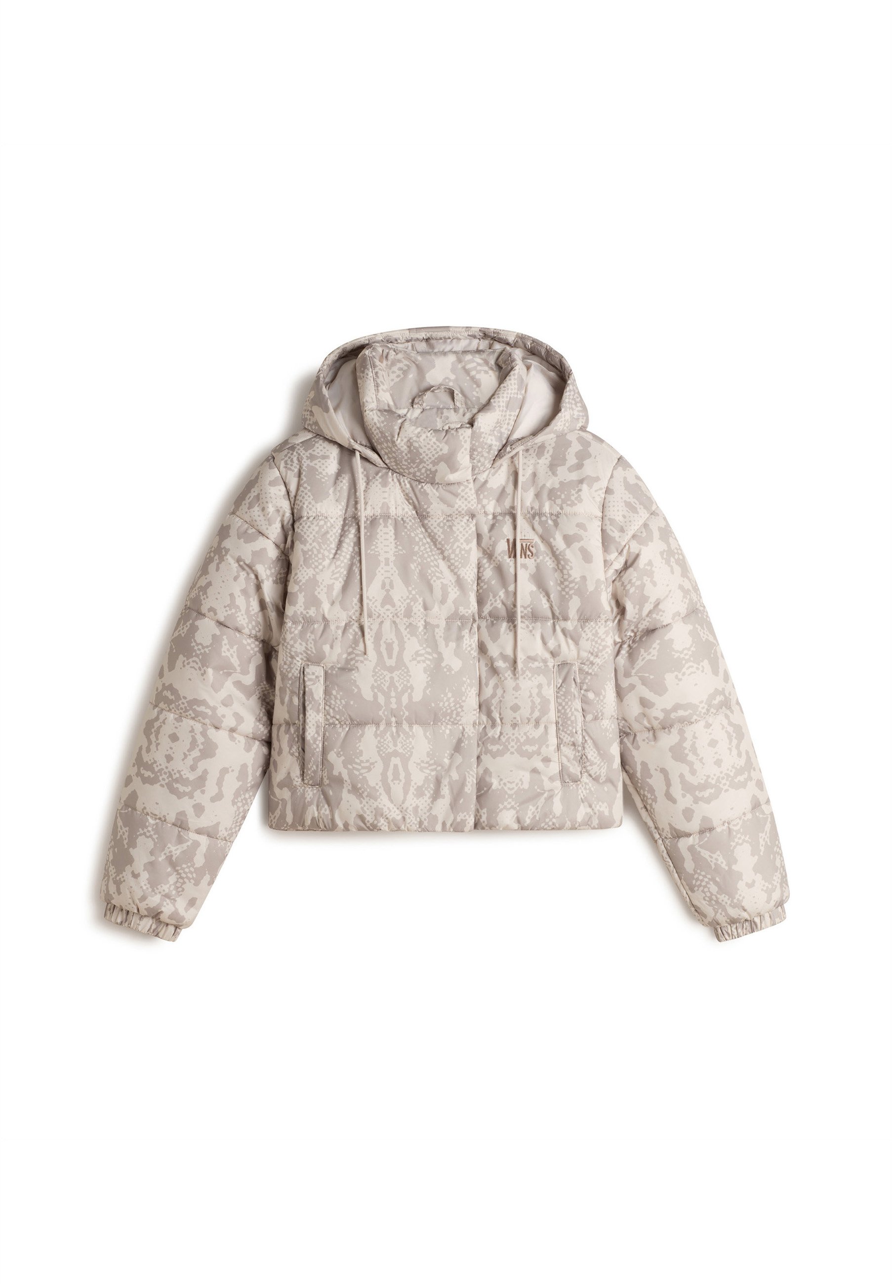 Vans HILLGATE CROPPED PUFFER - Zimní bunda - light grey