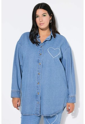 HEART-STICKEREI - Blusa - blue denim
