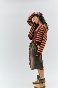 BDG Urban Outfitters LAGUNA  - Casaco de malha - red/camel